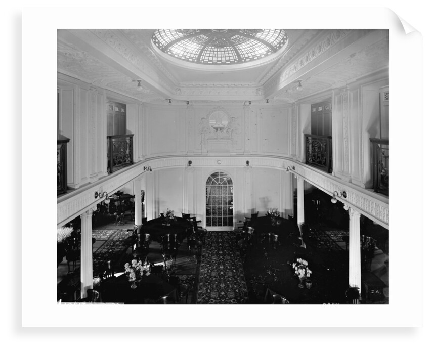 Well above the First Class Dining Saloon on the 'Orama' (1911) by Bedford Lemere & Co.