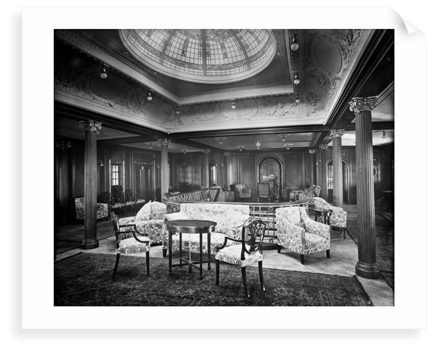 First Class Lounge on the 'Orama' (1911) by Bedford Lemere & Co.