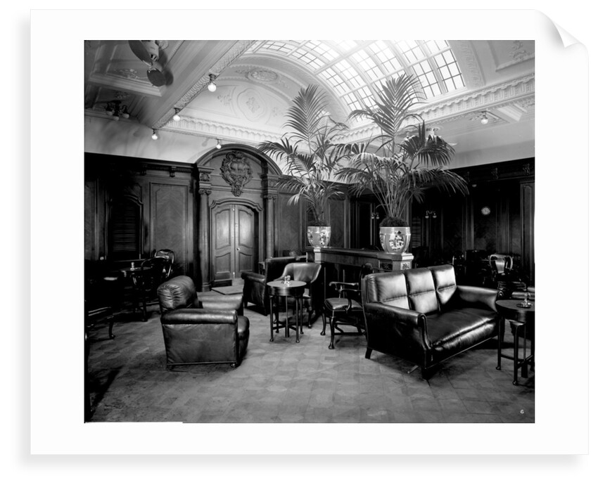 First Class Smoking Room on the 'Orama' (1911) by Bedford Lemere & Co.
