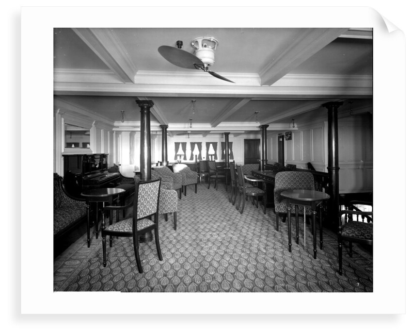 Second Class Music Room on the 'Orama' (1911) by Bedford Lemere & Co.