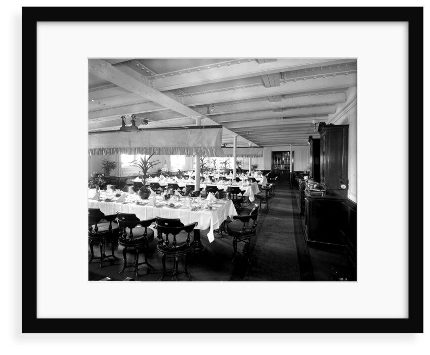 Second Class Dining Saloon on the 'Orama' (1911) by Bedford Lemere & Co.