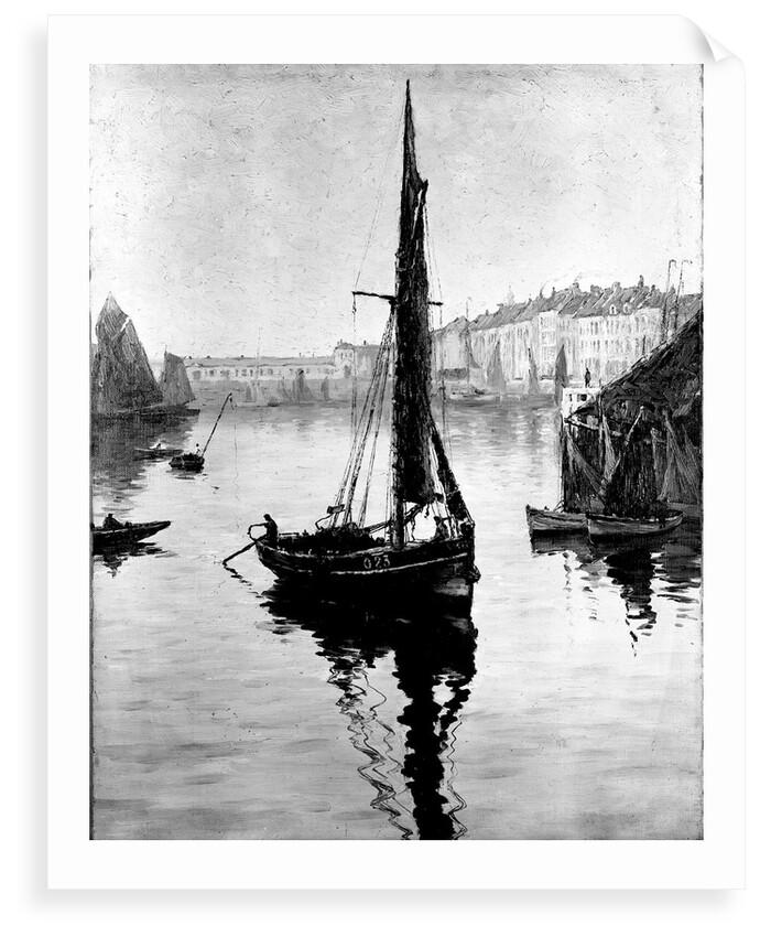 Harbour scene with fishing boats by Bedford Lemere & Co.