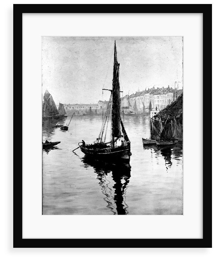 Harbour scene with fishing boats by Bedford Lemere & Co.