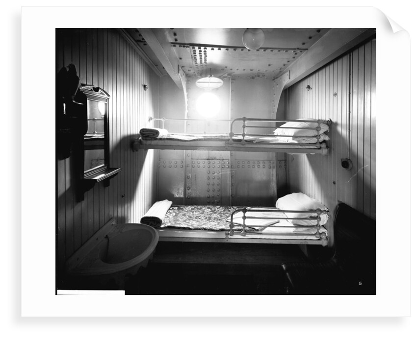 Second Class stateroom on the 'Highland Piper' (1911) by Bedford Lemere & Co.