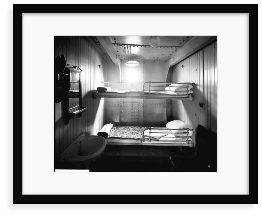 Second Class stateroom on the 'Highland Piper' (1911) by Bedford Lemere & Co.