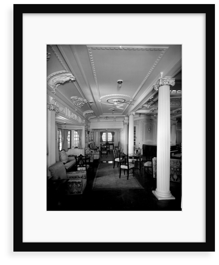 First Class Music Room on the 'Indarra' (1912) by Bedford Lemere & Co.