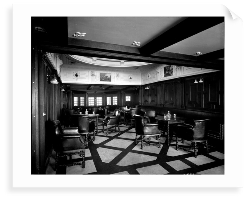 First Class Smoking Room on the 'Indarra' (1912) by Bedford Lemere & Co.
