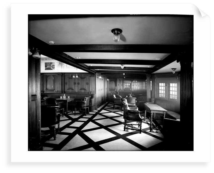 First Class Smoking Room on the 'Indarra' (1912) by Bedford Lemere & Co.