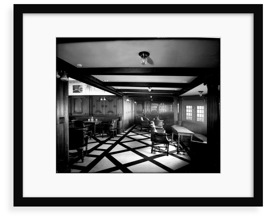 First Class Smoking Room on the 'Indarra' (1912) by Bedford Lemere & Co.