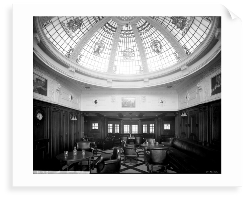 First Class Smoking Room on the 'Indarra' (1912) by Bedford Lemere & Co.