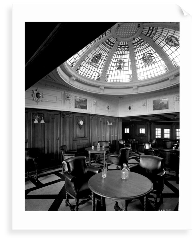 First Class Smoking Room on the 'Indarra' (1912) by Bedford Lemere & Co.