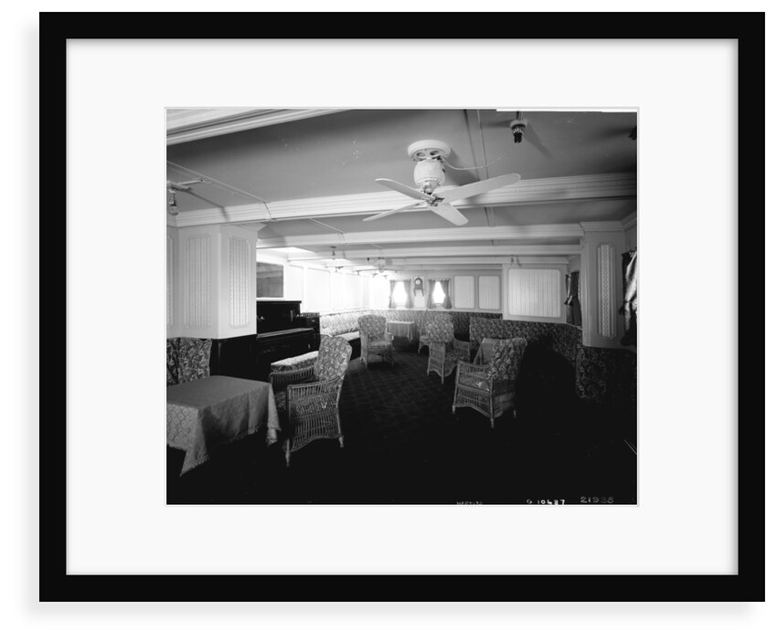 Second Class Music Room on the 'Indarra' (1912) by Bedford Lemere & Co.
