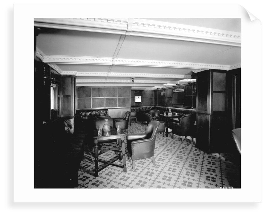 Second Class Smoking Room on the 'Indarra' (1912) by Bedford Lemere & Co.