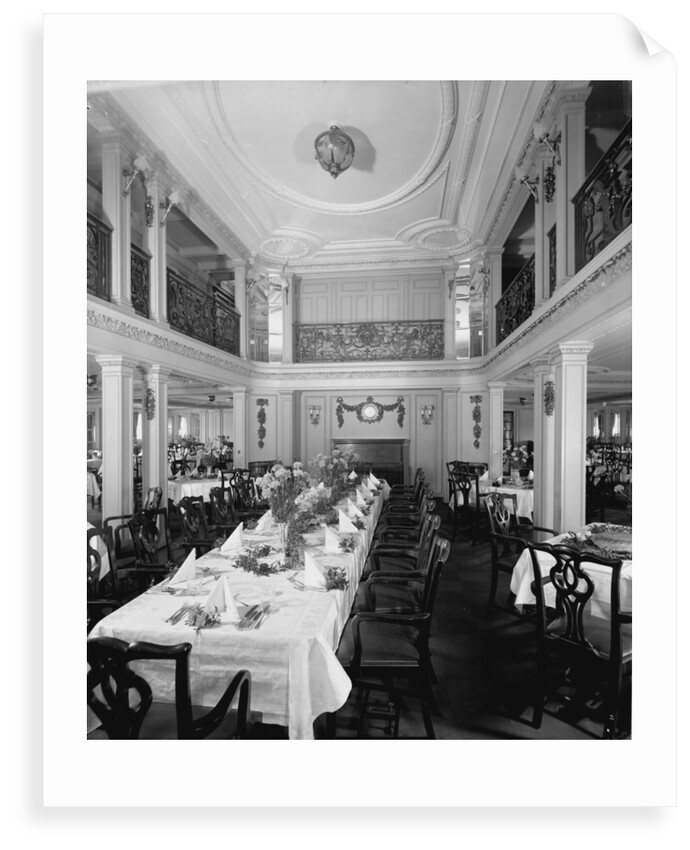 First Class Dining Saloon on the 'Empress of Asia' (1913) by Bedford Lemere & Co.