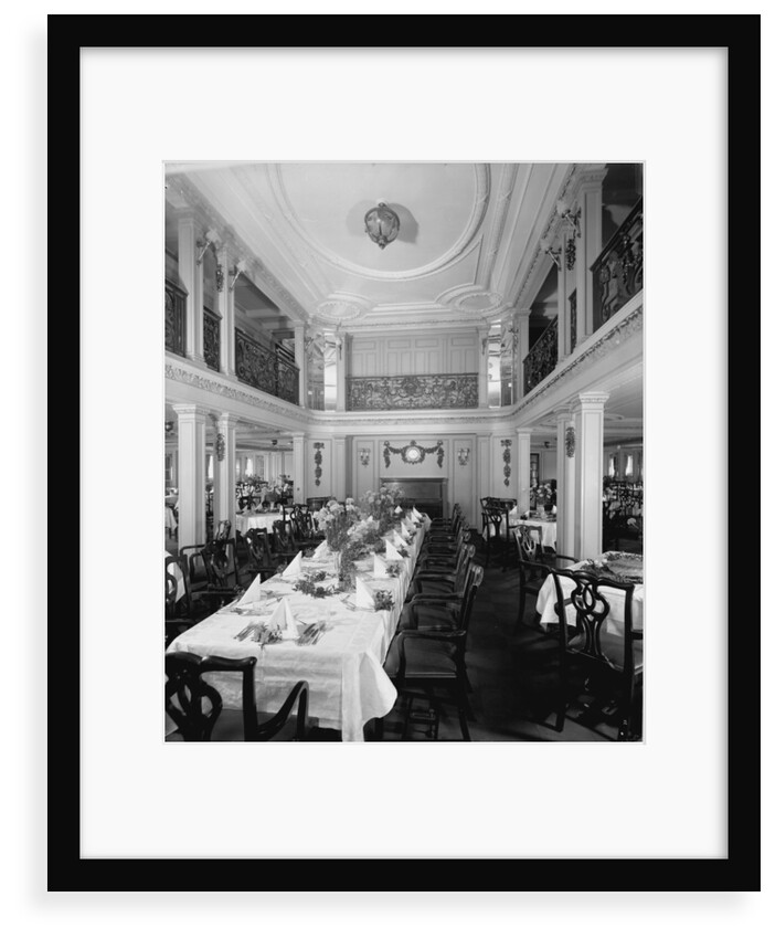 First Class Dining Saloon on the 'Empress of Asia' (1913) by Bedford Lemere & Co.