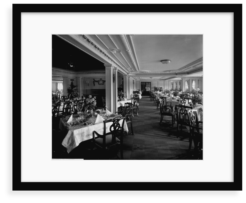 First Class Dining Saloon on the 'Empress of Asia' (1913) by Bedford Lemere & Co.