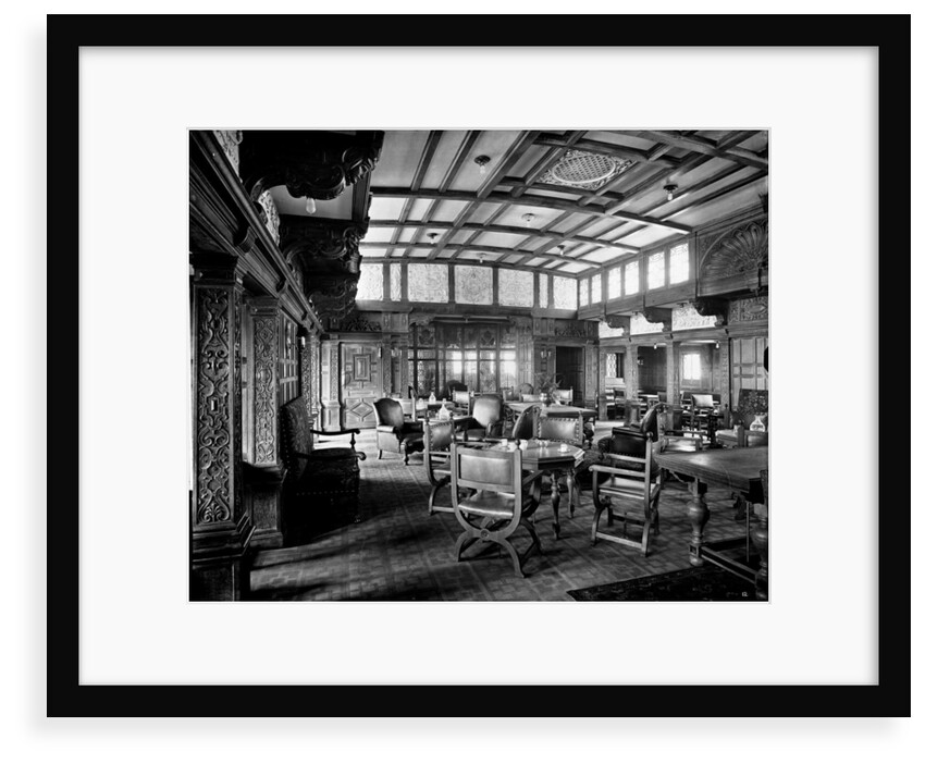 First Class Smoking Room on the 'Empress of Asia' (1913) by Bedford Lemere & Co.
