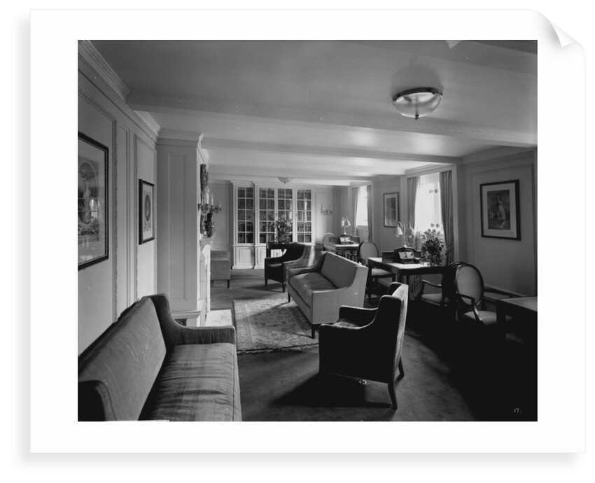 First Class Writing Room on the 'Empress of Asia' (1913) by Bedford Lemere & Co.