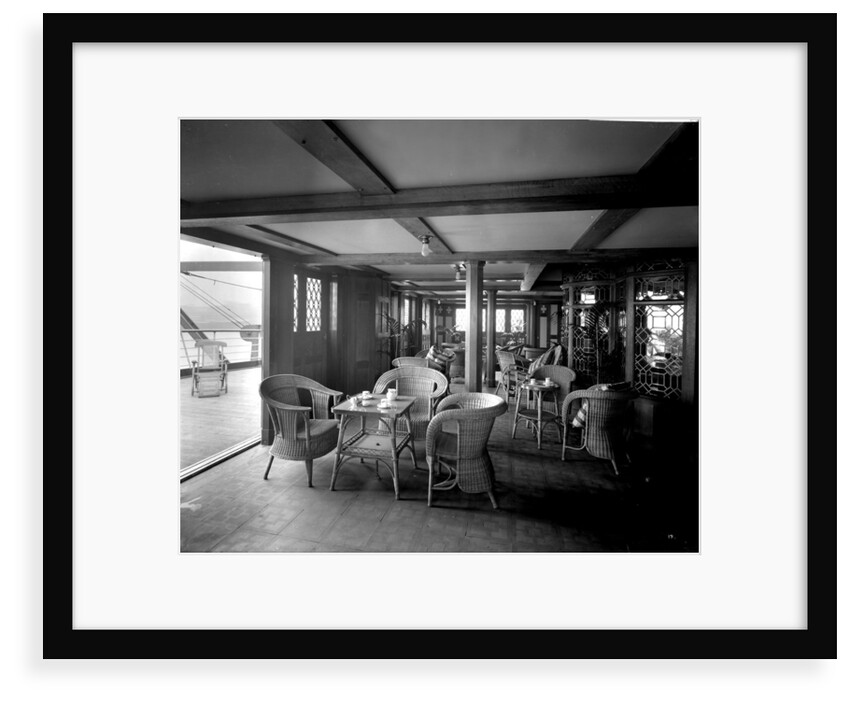 First Class Verandah Cafe on the 'Empress of Asia' (1913) by Bedford Lemere & Co.