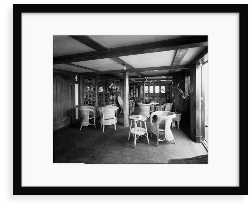 First Class Verandah Cafe on the 'Empress of Asia' (1913) by Bedford Lemere & Co.