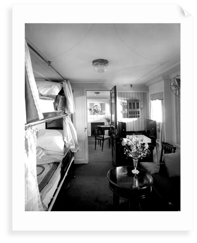 First Class suite on the 'Empress of Asia' (1913) by Bedford Lemere & Co.