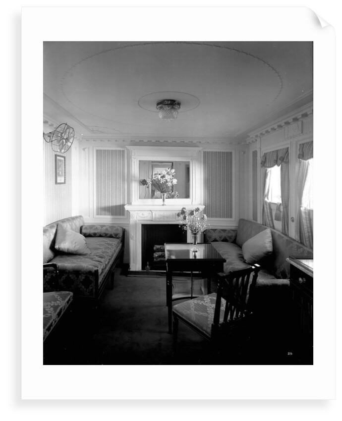 First Class suite on the 'Empress of Asia' (1913) by Bedford Lemere & Co.