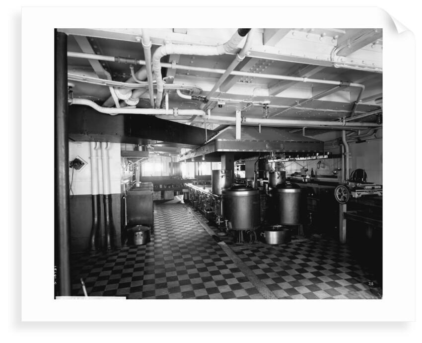 First and Second Class Galley on the 'Empress of Asia' (1913) by Bedford Lemere & Co.