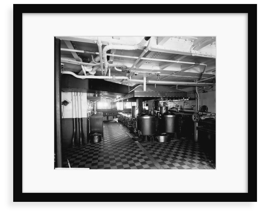 First and Second Class Galley on the 'Empress of Asia' (1913) by Bedford Lemere & Co.