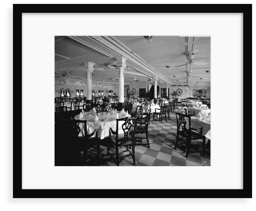 First Class Dining Saloon on the 'Llandovery Castle' (1914) by Bedford Lemere & Co.