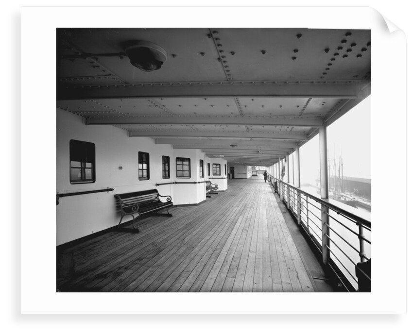 First Class Promenade on the 'Llandovery Castle' (1914) by Bedford Lemere & Co.