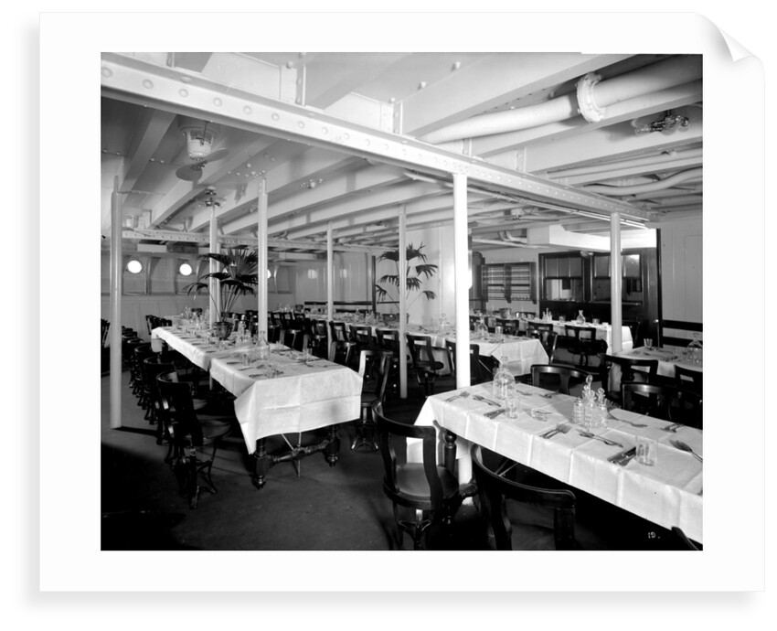 Third Class Dining Saloon on the 'Llandovery Castle' (1914) by Bedford Lemere & Co.