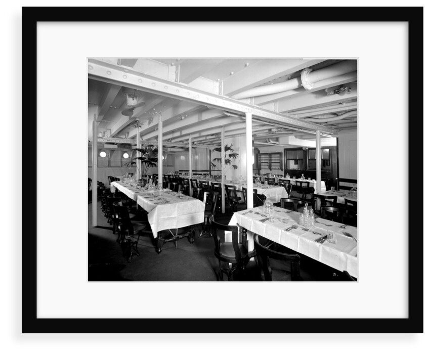 Third Class Dining Saloon on the 'Llandovery Castle' (1914) by Bedford Lemere & Co.