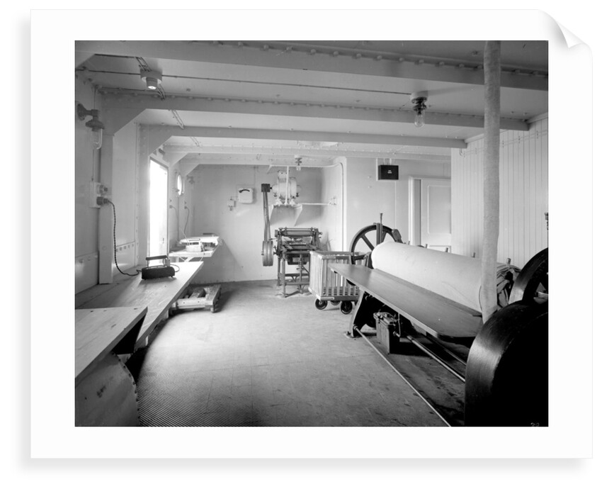 Ironing Room on the 'Llandovery Castle' (1914) by Bedford Lemere & Co.