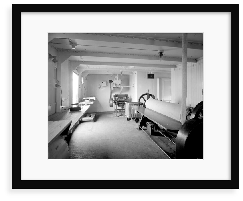 Ironing Room on the 'Llandovery Castle' (1914) by Bedford Lemere & Co.