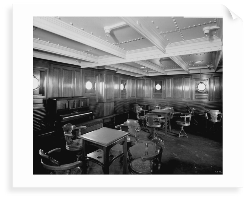 Intermediate Class General Room on the 'Orduna' (1914) by Bedford Lemere & Co.
