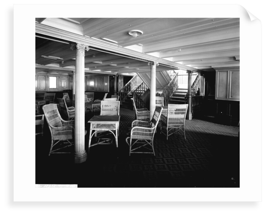 Second Class Lounge on the 'Orduna' (1914) by Bedford Lemere & Co.