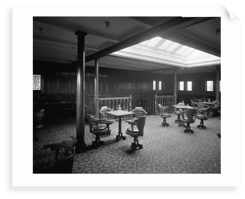 Second Class Smoking Room on the 'Orduna' (1914) by Bedford Lemere & Co.