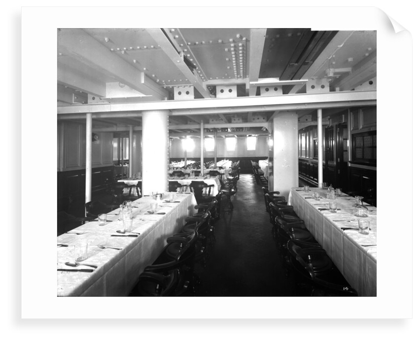 Intermediate Dining Room on the 'Orduna' (1914) by Bedford Lemere & Co.