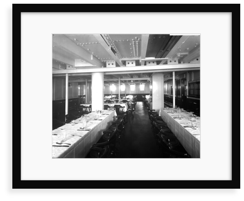 Intermediate Dining Room on the 'Orduna' (1914) by Bedford Lemere & Co.