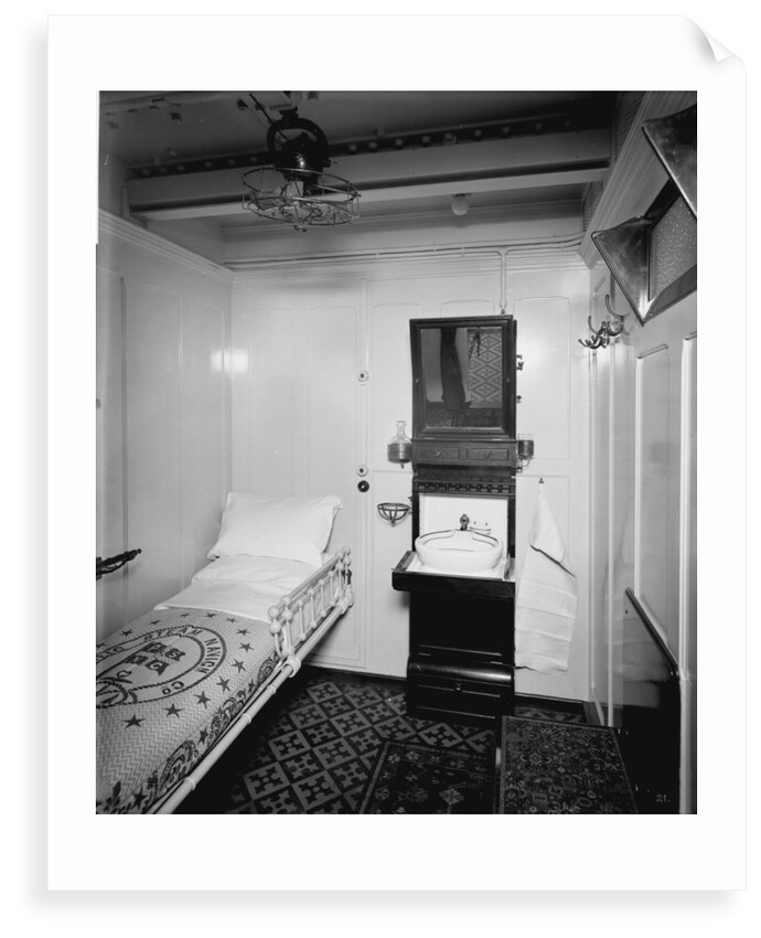 Second Class stateroom on the 'Orduna' (1914) by Bedford Lemere & Co.