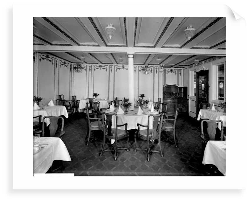 First Class Nursery Dining Saloon on the 'Orduna' (1914) by Bedford Lemere & Co.