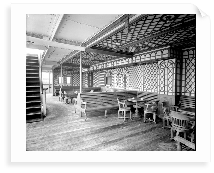 First Class Verandah on the 'Orduna' (1914) by Bedford Lemere & Co.