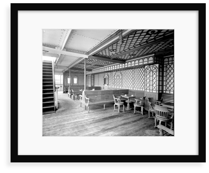 First Class Verandah on the 'Orduna' (1914) by Bedford Lemere & Co.