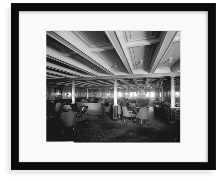 Second Class Library on the 'Olympic' (1911) by Bedford Lemere & Co.