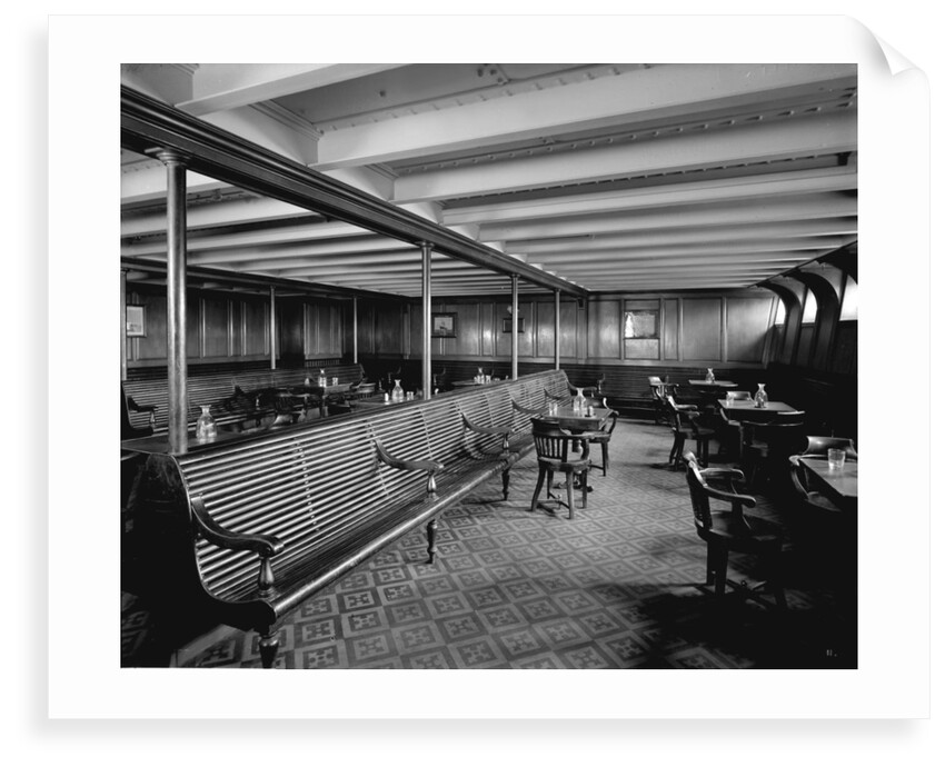 Third Class Smoking Room on the 'Olympic' (1911) by Bedford Lemere & Co.