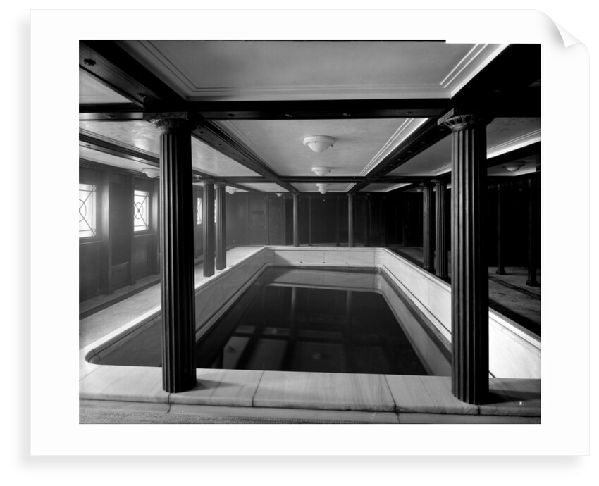 First Class Swimming Bath on the 'Aquitania' (1914) by Bedford Lemere & Co.