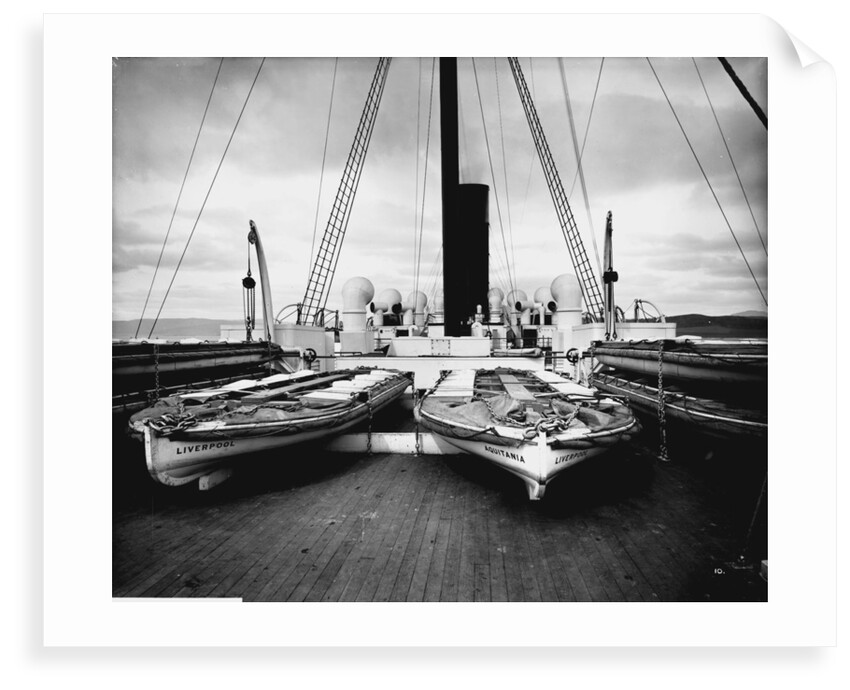 Boat Deck Aft on the 'Aquitania' (1914) by Bedford Lemere & Co.