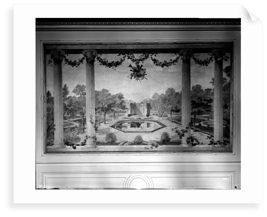 Decorative painting in the First Class Dining Saloon on the 'Aquitania' (1914) by Bedford Lemere & Co.