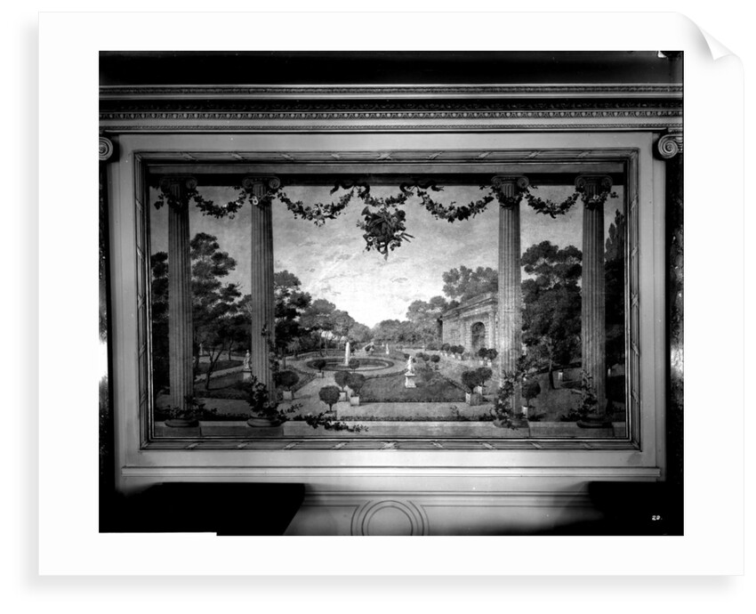 Decorative painting in the First Class Dining Saloon on the 'Aquitania' (1914) by Bedford Lemere & Co.