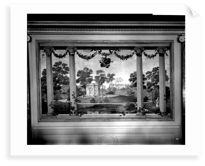 Decorative painting in the First Class Dining Saloon on the 'Aquitania' (1914) by Bedford Lemere & Co.